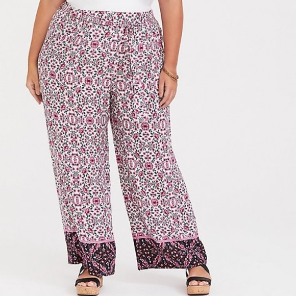 torrid Pants - Torrid border print wide leg challis pant 2X